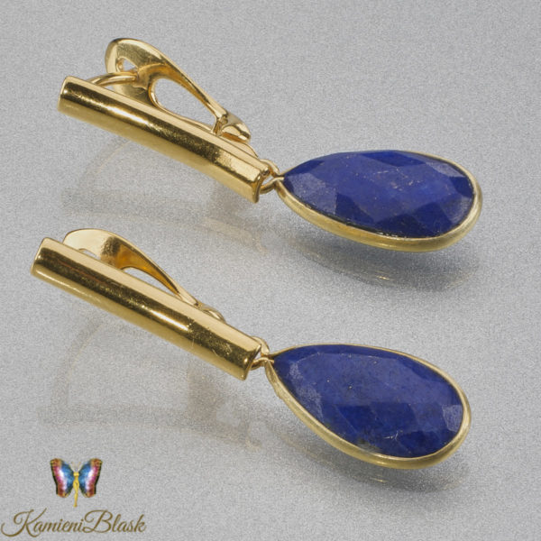 Kolczyki z oprawionym lapis lazuli