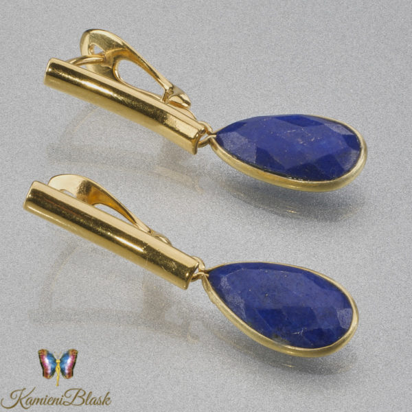 Kolczyki z oprawionym lapis lazuli