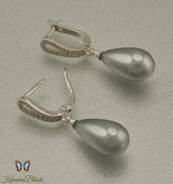 Kolczyki ze srebrną perłą Majorka