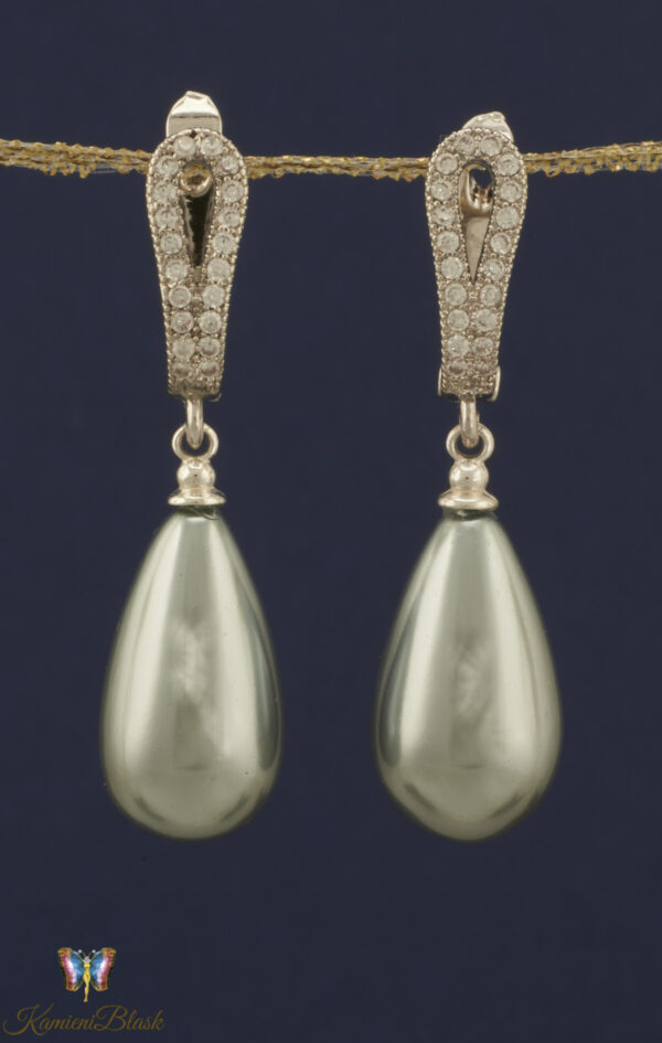 Kolczyki ze srebrną perłą Majorka