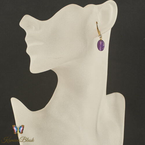 Kolczyki z naturalnych ametystów