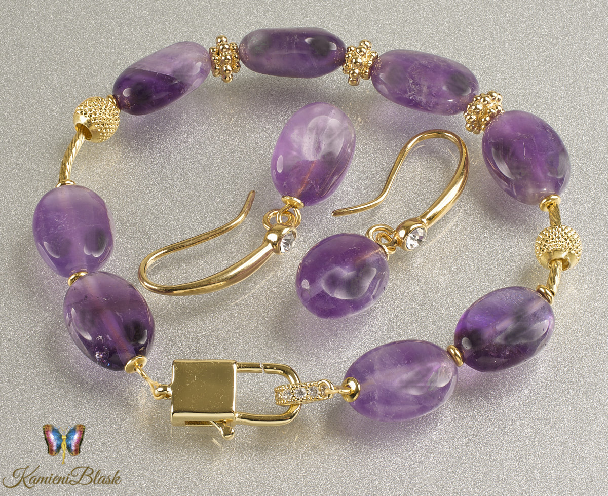 Bransoletka z ametystów