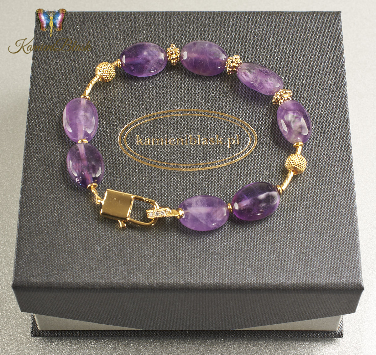 Bransoletka z ametystów