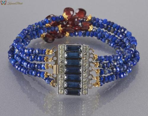 Lapis lazuli i granaty