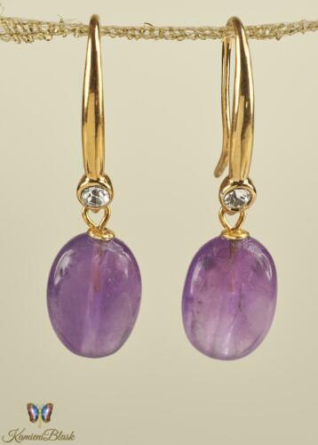 Kolczyki z naturalnych ametystów