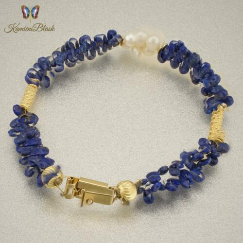 Lapis lazuli i perełki