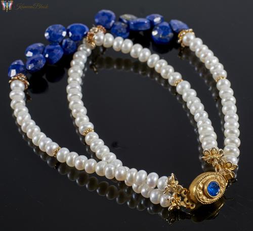 Perły i lapis lazuli 